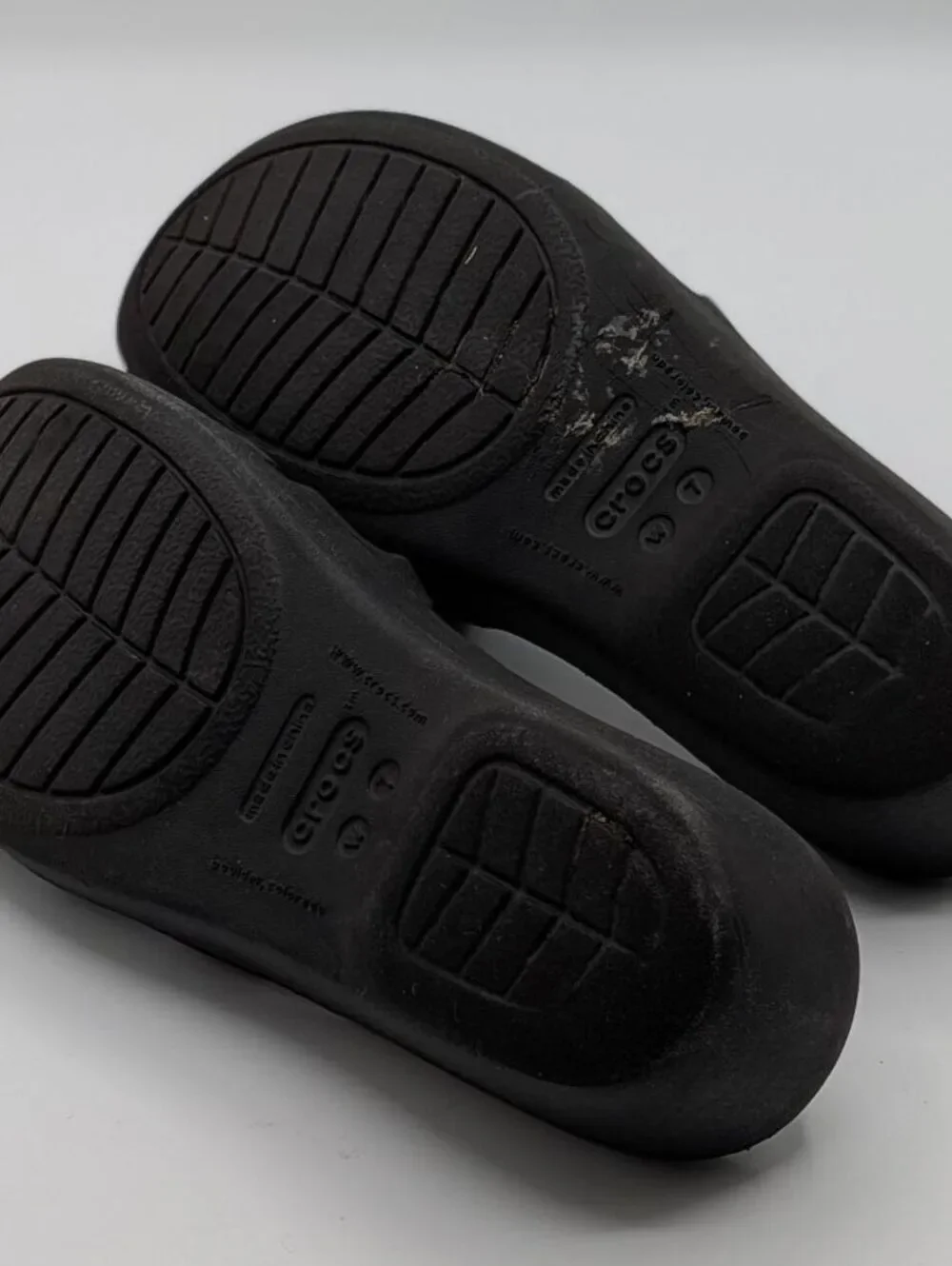 Crocs Size 7 $60 Black Huarache Strappy Comfort Slide Sandals Casual Lightweight